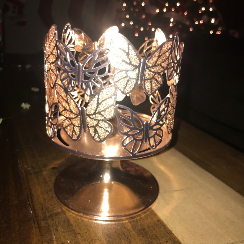 Candle holder butterfly design